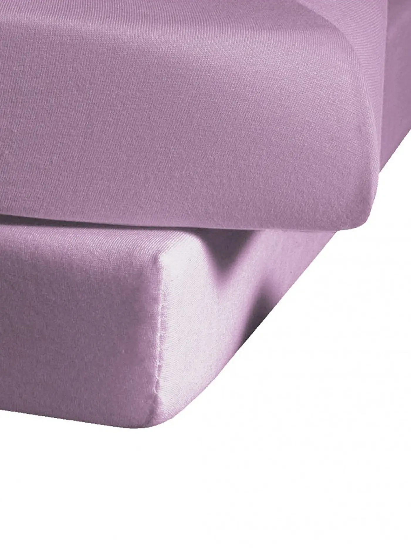FLEURESSE | Jerseyspannleintuch 100x200cm (Vanille) | lila